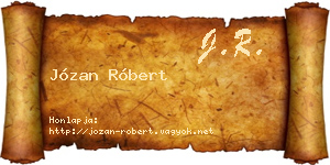 Józan Róbert névjegykártya